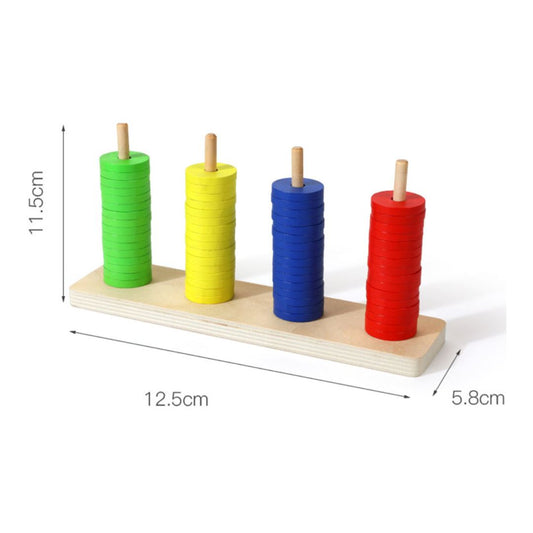 Blocos Magnéticos Montessori de Correspondência de Cores - Brinquedo Educativo Infantil Construção008 Brincar Mundo Azul 