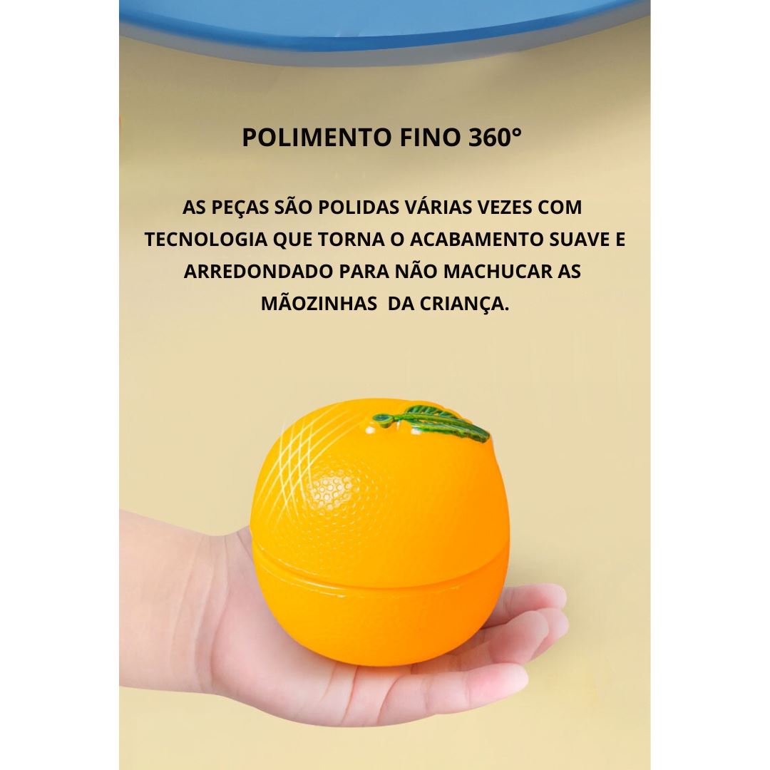 Conjunto Infantil de Corte de Frutas e Vegetais para Brincar na Cozinha Habilidades Motoras002 Brincar Mundo Azul 