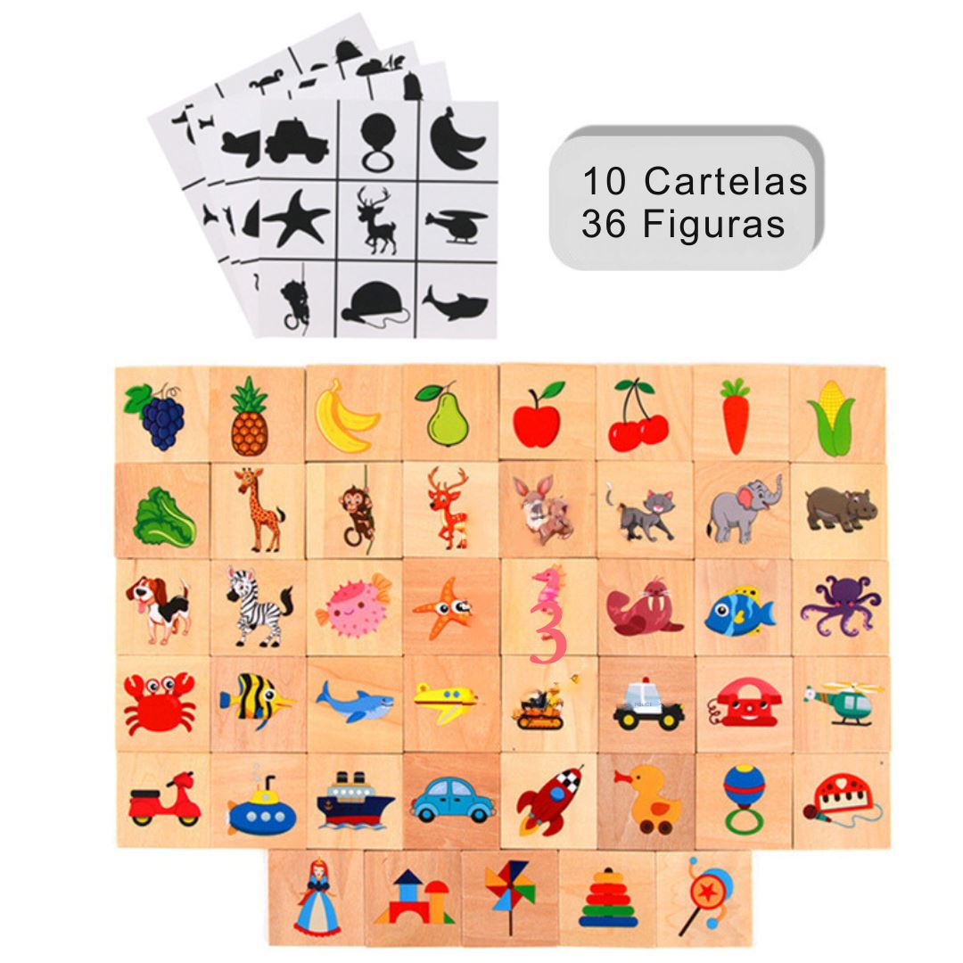 Jogo de Tabuleiro Montessori de Encaixe de Formas em Madeira, Quebra-Cabeças de Animais e Frutas, Brinquedos Educativos para Crianças, Encontre a Sombra, Correspondência de Imagens Quebra-Cabeças006 Brincar Mundo Azul 