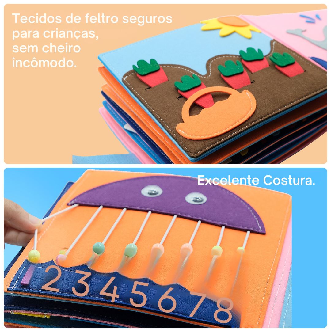 Montessori de Atividades para Bebês - Ensino de Habilidades de Vida Montessori001 Brincar Mundo Azul 