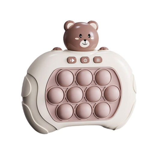 Pop It Eletrônico Interativo Anti-Stress com Jogo da Memória - Urso Brinquedos Sensoriais018 Brincar Mundo Azul Marrom 