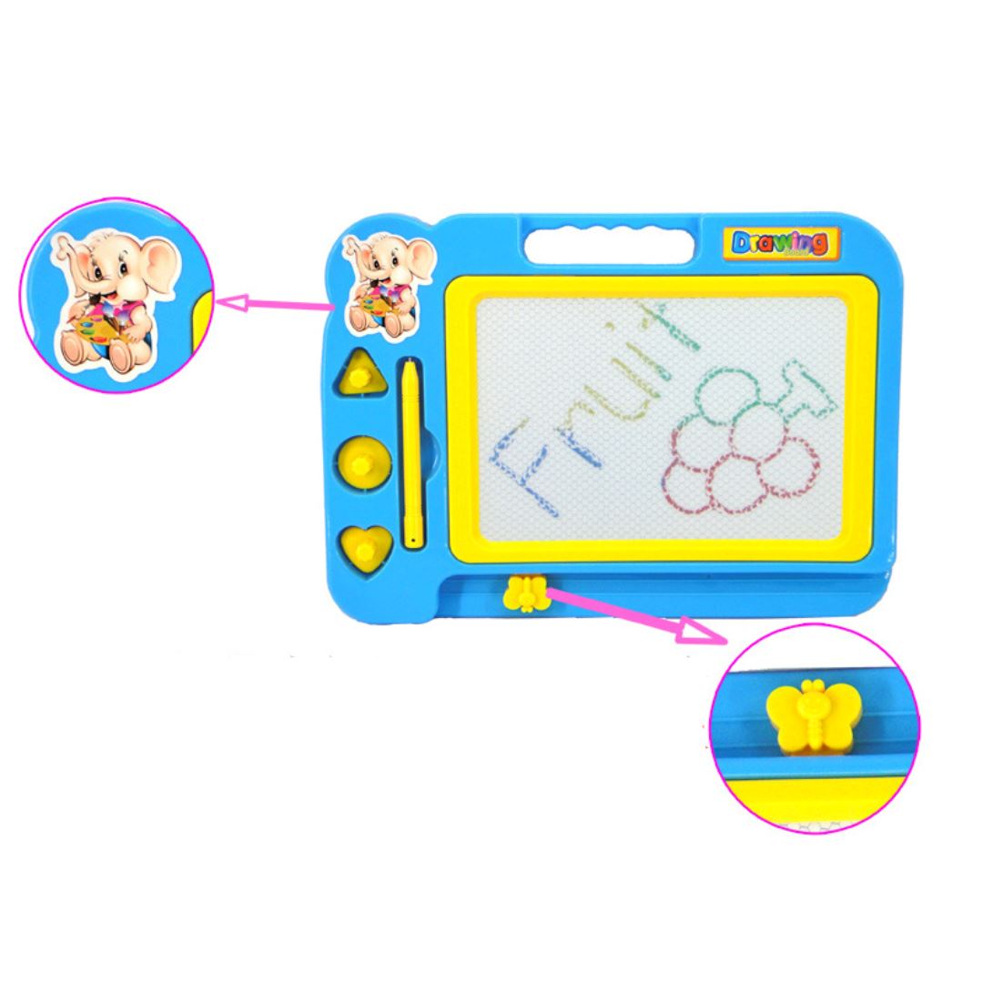 Prancheta Magnética Infantil - Brinquedo Educativo de Desenho para Crianças Habilidades Motoras007 Brincar Mundo Azul 