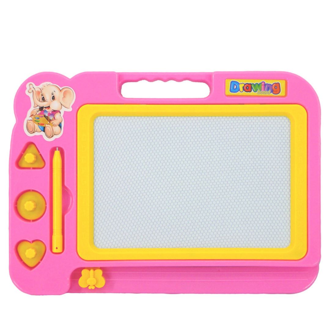 Prancheta Magnética Infantil - Brinquedo Educativo de Desenho para Crianças Habilidades Motoras007 Brincar Mundo Azul Rosa 