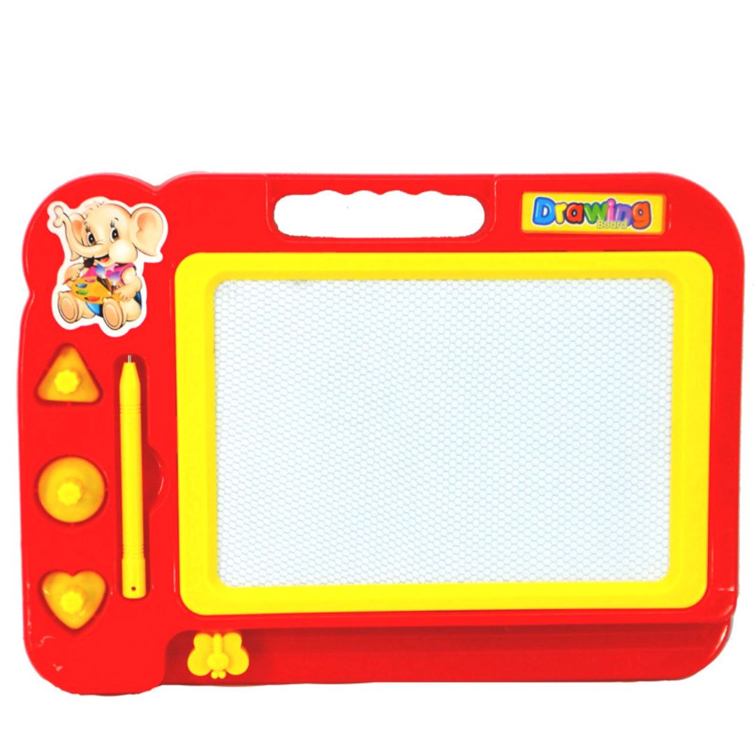 Prancheta Magnética Infantil - Brinquedo Educativo de Desenho para Crianças Habilidades Motoras007 Brincar Mundo Azul Vermelho 