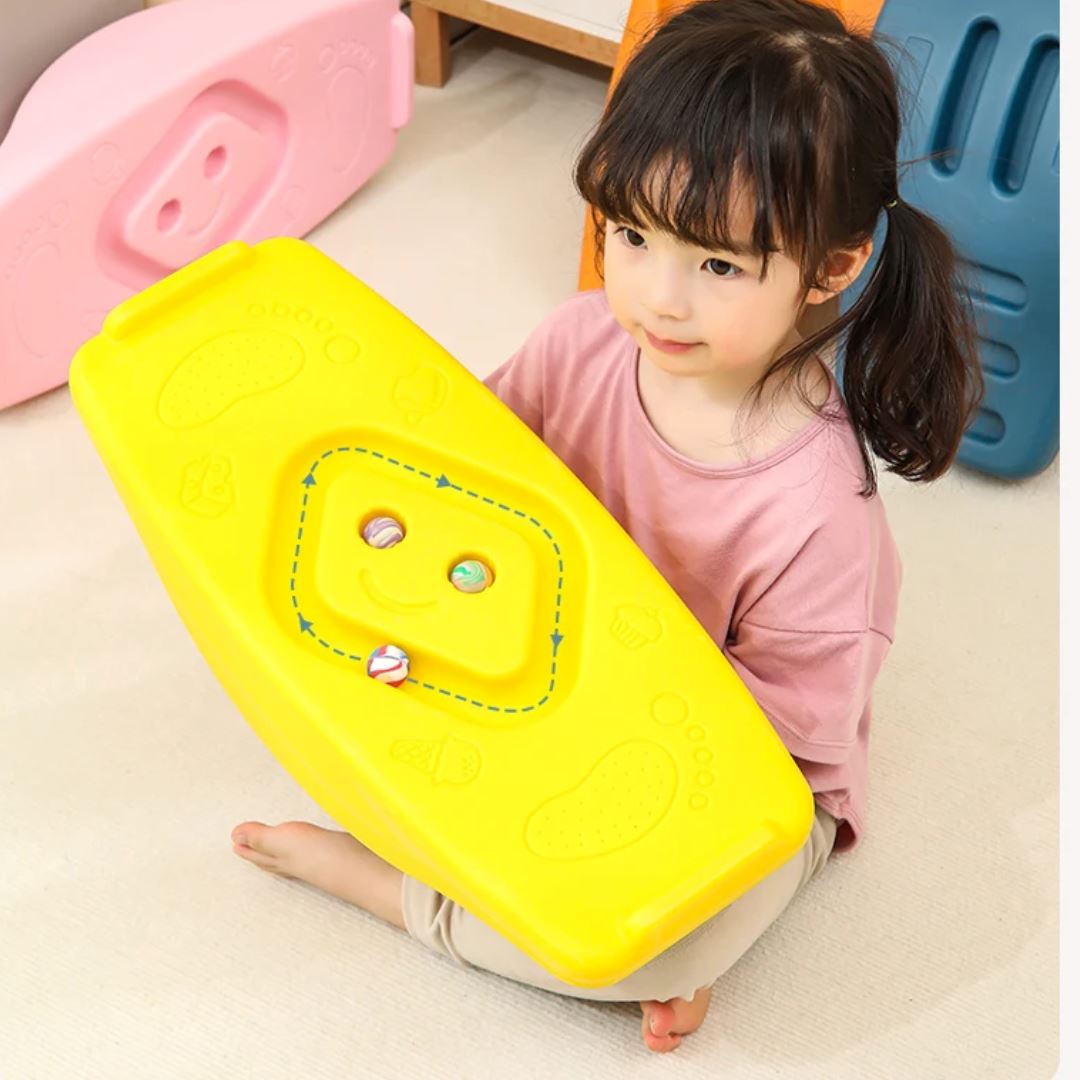 Tábua de Equilíbrio Infantil para Início de Treinamento Sensorial - Amarelo Habilidades Motoras005 Brincar Mundo Azul 